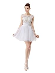 Sexy Lace Belted  Sheer Portrait Neck Short Satin/Tulle Party Dress  With Rhinestones