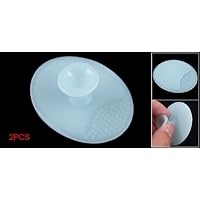 Rosallini 2PCS Light Blue Silicone Facial Cleaning Pore Brush