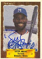 Brian McRae, Memphis Chicks - Royals Affiliate, 1990 Pro Cards Autographed Card