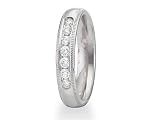 0.28 cts 4mm Comfort Fit Diamond Wedding Band With Millgrain - 14kt White or Yellow Gold