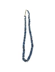 130.00 Cts Blue Kyanite Briolette Necklace in 14K Yellow Gold