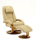 IMAGE OF Mac Motion Chairs Oslo Walnut Swivel Recliner with Ottoman