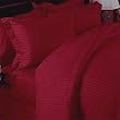 MARRIKAS 300TC Egyptian Cotton 7 PC QUEEN RED STRIPE COMBO