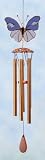 Gallery Art Small Purple Butterfly Stained Glass Wind Chimes - B000XK3FYK