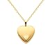 14K Yellow Gold Engraved Heart