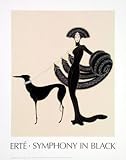 Symphony In Black (Mini) - Artist: Erte Romain De Tirtoff - Art Print Poster Size: 11.00 by 14.00 inches
