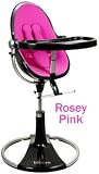bloom fresco loft High Chair - Black Base - Rosey Pink