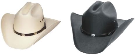 Classic Cattleman Straw Cowboy Hat Silver Conchos