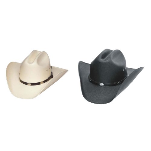 Classic Cattleman Straw Cowboy Hat Silver Conchos