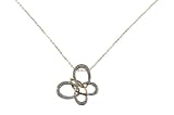 9ct Yellow Gold Diamond Butterfly Pendant 18 Trace Chain
