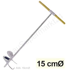Erdlochbohrer 150 mm DN verzinkt Erdbohrer 15 cm Lochbohrer Handbohrer Pfahlbohrer Gartenbohrer Palisadenbohrer Handerdbohrer Erdbohrger�t