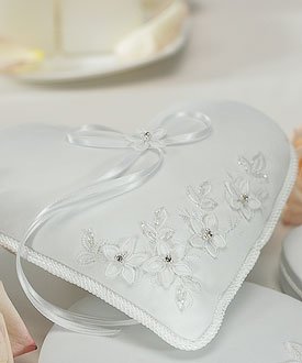 Click here to buy Floral Fantasy Heart Shaped Ring Pillow by SHOPZEUS.