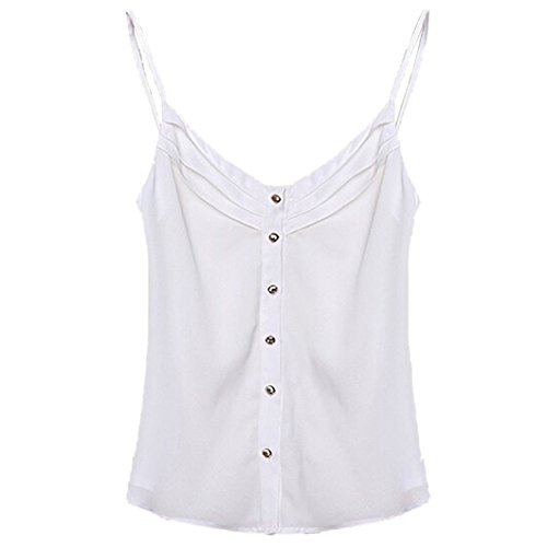 Rebecca Lujan Women Chiffon Blouse Spagetti Strap Top Tank Camisole Vest