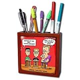 Londons Times Funny Panel Hollywood Cartoons - Arnold, The Early Years - Tile Pen Holders-5 inch tile pen holder