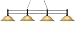 Z-Lite 127-4BRZ-GL16 73-Inch 4-Light Billiard / Island Fixture with Golden Glass Shades