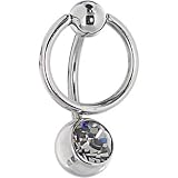 Austrian Crystal Black Diamond ENSLAVED BCR Belly Ring