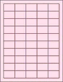 (6 SHEETS) 300 1"x1-1/2" BLANK PINK STICKERS FOR INKJET &amp; LASER PRINTERS ~ SIZE: 8-1/2"X11" STANDARD SHEETS