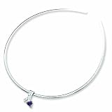 Versil Sterling Silver Amethyst And Diamond Slide Necklace