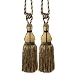 Pair of Light Gold and Black Alexandra Tassels