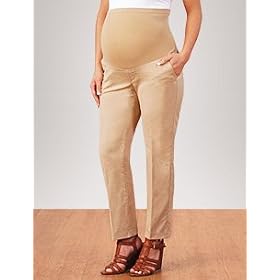 Buy A Pea in the Pod Collection: Secret Fit Belly(tm) Linen Cuffed Slim Leg Maternity Ankle Pants by A Pea in the Pod