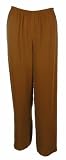 Sutton Studio Womens Nut Brown Silk Side Zip Pant PM [Apparel]