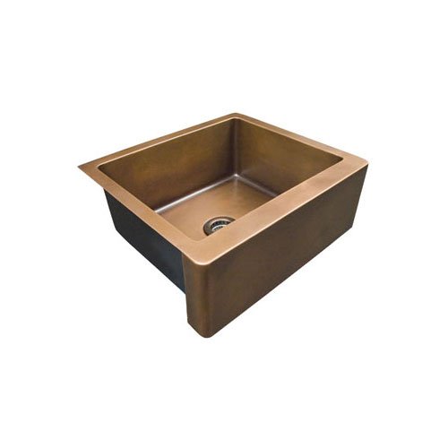 25 Amelie Smooth Copper Farmhouse Sink - Antique Copper