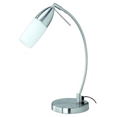 Trio-Leuchten 571910107 Energiespar-Tischleuchte,1xE14,9W,Nickel matt,Glas opal matt