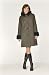 Olive Cashmere Mink Trim Hooded Coat