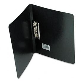 PRESSTEX Grip Punchless Binder With Spring-Action Clamp, 5/8 Capacity, Black