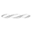 14K White Gold Diamond Brooch - 0.11 Ct.