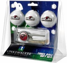 Louisiana Warhawks 3 Ball Golf Gift Pack With Kool Tool