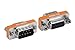 Kentek Mini DB9 Male to Female M/F Serial/at Null Modem Mini Adapter Gender Changer Coupler RS-232 Crossover Data Transfer