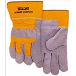 Glove, Work, Leather, Safety Yellow Canvas - XXL