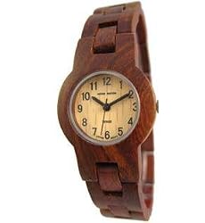 Tense Solid Sandalwood Round Bracelet Wood Watch L7103S Hypo-Allergenic