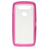 Hybrid TPU Back Cover for BlackBerry Torch 9850 9860, Hot Pink/Clear
