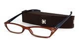 UrbanSpecs Readers Crystal Readers Reading Glasses - BRU25 Crystal Amber with Blue