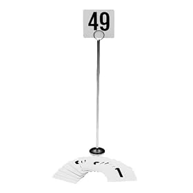 TABLE NUMBERS CARDS, #1 THRU 100, 2-3 8 NUMERAL HEIGHT, 3-3 4 X 4 CARD DIM., PRINTED ON... by Flavor Tools