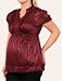 Motherhood Maternity: Short Sleeve Babydoll Maternity Blouse