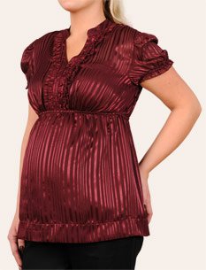 Motherhood Maternity: Short Sleeve Babydoll Maternity Blouse
