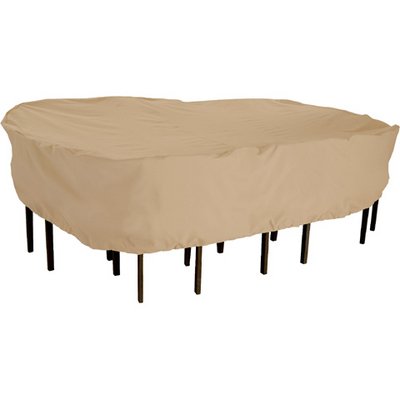 Classic Accessories Terrazzo Collection Medium Rectangle/Oval Patio Table and Chair Set Cover