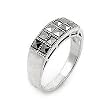 2 Row Square Marcasite Ring