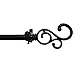 Decorative Window Curtain Rods with Finials, 48 to 86 Inches, 0.75 Diameter - Buono II, Medley Series - Lightweight & Easy to Install, Adjusts Telescopically to Fit Any Window by Achim Home Decor