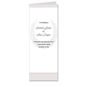 190 Wedding Programs - Lucky Shoe Silver Duster