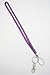 Purple Rhinestone Crystal Lanyard Id Badge Key Card Holder