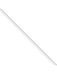 10k White Gold 24in .5mm Solid D/C Cable Necklace Chain. Metal Wt- 0.74g