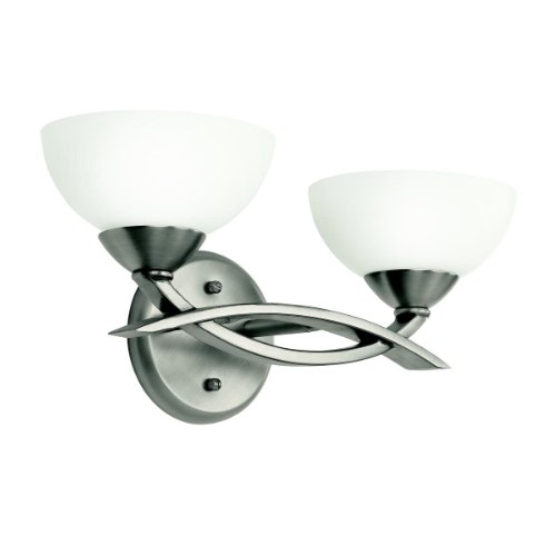 Kichler Lighting 45162AP Bellamy 2-Light Halogen Bath Light, Antique Pewter