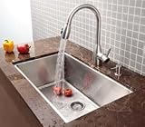 Kraus Stainless Kitchen Faucet and Soap Dispenser Kitchen Faucets KPF-2130-SD20