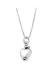 Sterling Silver One Sided Fruit of the Spirit Apple Necklace