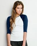 Bella Ladies Two-Tone 3/4-Sleeve Raglan T-Shirt . B2000
