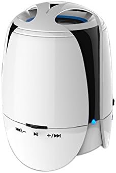 FunPay Surround Sound Wireless Bluetooth Portable Speaker for iPhone, Tulip Styled, TF Card Supported (White)